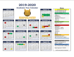 RRGSD Board Approves 2019-2020 School Calendar