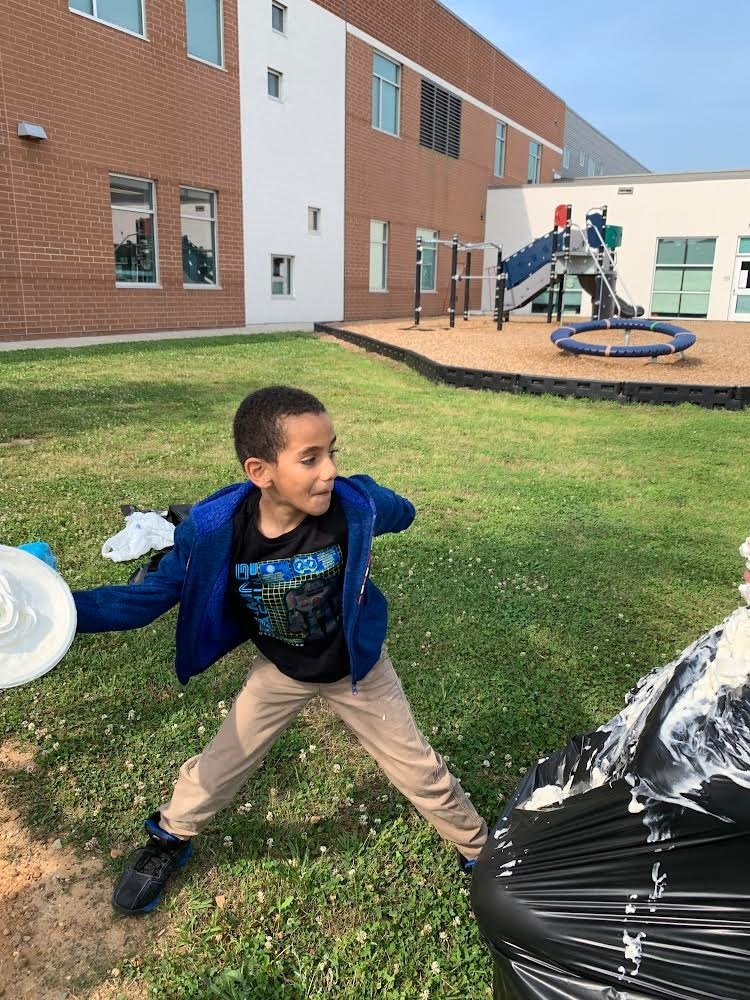 teacher pie in face